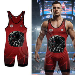 Ropa Deportiva de Poliéster Sublimado Personalizada de Alta Calidad, Sin Mangas, para Equipos Deportivos, Singlet de Lucha Libre - Product Image 5