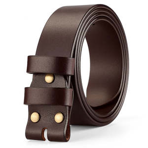 Cinturón de Cuero de Grano Completo para Hombre con Hebilla Metálica, Logotipo Personalizado, Proveedor Mayorista, Hecho en Pakistán - Product Image 1