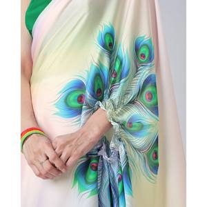 Ready-to-Wear Chiffon Saree with Hand <b>Kaftan</b> Style for Party Wear - Product Image 5