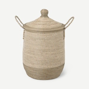 Seagrass with <b>Plastic</b> Strings Storage <b>Baskets</b> Bins Handmade Storage <b>Basket</b> Wholesale eco-friendly Made Viet Nam - Product Image 2