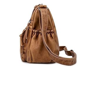 ZOLO <b>LEATHERS</b> <b>Leather</b> Sling <b>Bag</b> with Tassel Zipper Closure Durable Design Large Size Messenger <b>Bag</b> for Daily Use All Seasons - Product Image 4