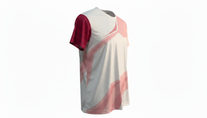 เสื้อฟุตบอลแขนสั้นคอวีสีขาวชมพูแบบยูนิเซ็กซ์  ผ้าโพลีเอสเตอร์ซับเหงื่อ สำหรับผู้ใหญ่ ทุกฤดูกาล - Product Image 2