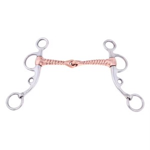 Bocado de acero inoxidable para caballo, bocado completo con cadena de bolas, precios al por mayor, productos ecuestres - Product Image 2