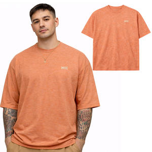 Camisetas para Hombre, Mezcla de Algodón, Corte Holgado, Logotipo Bordado, Estilo Urbano, Fabricación al por Mayor - Product Image 1