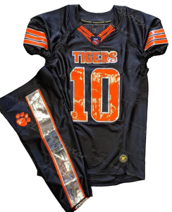 Ensemble de maillots de football américain des Lions pour hommes, uniforme en maille à manches courtes imprimé par sublimation, 11 bleus, coupe athlétique, évacuation de l'humidité - Product Image 3