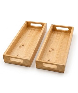 Plateau rectangulaire classique en bois naturel poli, écologique, pour la restauration (hôtels, restaurants, cuisines) par F S International - Product Image 2