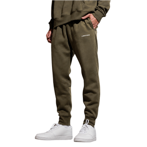 Pantalon de jogging molletonné personnalisé pour homme avec logo, coupe décontractée, taille à cordon de serrage, bas de pantalon à revers, style streetwear décontracté, fournisseur d'usine de vêtements OEM - Product Image 5