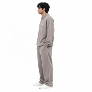 Sudadera con capucha extragrande para hombre, de felpa francesa, tipo polo, con logo bordado, informal, de manga larga, tipo jersey, para venta al por mayor - Product Image 2