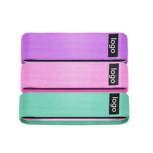 Custom Purple Pink Green Resistance Bands Light Exercise Durable Latex Fitness Workout All Ages Opp Bag - Product Image 1