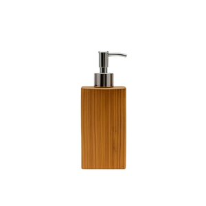 ARTERRA Distributeur de savon rechargeable en bois de teck moderne, écologique, durable, sans électricité, pour salle de bain - Product Image 3