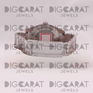 Reloj de Cuarzo para Hombre con Diamante Moissanite de Primera Calidad, Diseño de Lujo para Bodas y Fiestas, en Venta - Product Image 4