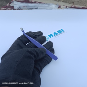Pinzas para Cejas de Acero Inoxidable de Alta Calidad Profesional de HABI INDUSTRIES, con Punta Personalizada para Recortar y Dar Forma - Product Image 5