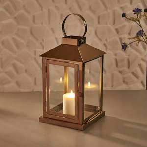 Farol de Acero Inoxidable Estilo Marroquí para Decoración Exótica del Hogar, Crea Sombras de Luz con Patrones y un Ambiente Interior Artístico - Product Image 2