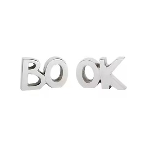 Metal Bookends Book Shape Decorative <b>Desk</b> Organizer Office Home <b>Study</b> Room Accessory Bookend For Home Office - Product Image 1