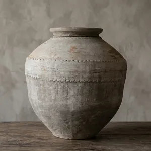 Maceta de Barro Rústica, Estilo Antiguo, Duradera, Sin Recubrimiento, para Jardín - Product Image 4