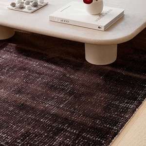 Tapis tissé à la main sur mesure, tapis texturé moderne, tapis contemporain brun foncé pour salon, chambre à coucher, décoration d'hôtel - Product Image 1
