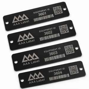 Etiquetas de Código QR Personalizadas, Etiquetas de Identificación de Metal de Acero Inoxidable para Gestión de Activos - Product Image 1