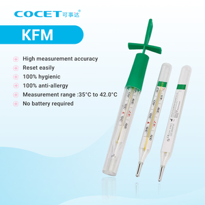 Thermomètre en verre sans mercure de Chine, thermomètre médical environnemental ovale pour aisselles, thermomètres cliniques pour adultes et enfants - Product Image 6