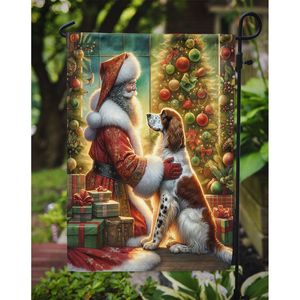 Multicolor inglés Setter Santa Claus jardín bandera buzón decorativo patio Banner para Patio ilustraciones camas de flores-patio y césped signo - Product Image 3
