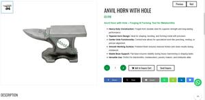 Herradura de acero GS 01B con orificio, herramienta para conformar metales, herramienta para hacer joyas, herramienta para orfebres | N.º de artículo: GS-01B - Product Image 3