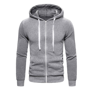 High Quality Autumn/Winter <b>Men's</b> <b>Sherpa</b> Fleece Zipper-Up Solid Plain Dyed <b>Hoodie</b> Blank Loose Fit <b>Hoodie</b> - Product Image 5