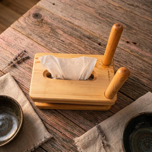Boîte à mouchoirs multifonctionnelle classique en bois, faite à la main, écologique, avec des designs personnalisés - Product Image 6