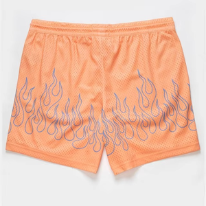 กางเกงขาสั้นออกกำลังกายผู้ชายขายดี ผ้าตาข่าย พิมพ์ลาย สำหรับฝึกซ้อมในยิม รับผลิตแบบ OEM ODM ขายส่งจากโรงงาน - Product Image 6