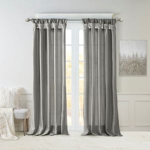 Pannello tenda finestra singola con fodera a linguetta attorcigliata elegante mantovana per la decorazione della casa - Product Image 2