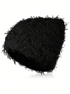 Gorro de Punto Personalizado con Efecto Desgastado, Gorro de Invierno Cálido y Afelpado, Unisex, Moda Casual - Product Image 6