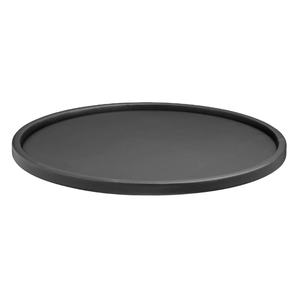 Plateau élégant rond en métal noir plaqué, plateau de service élégant pour boissons et en-cas, à des fins décoratives - Product Image 1