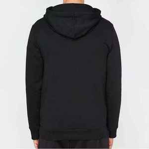 Sweat à capuche décontracté pour homme, coupe-vent, avec fermeture éclair quart de tour, logo personnalisé, nouveau style, fermeture éclair verticale, 100 % coton molletonné, anti-rétrécissement - Product Image 2