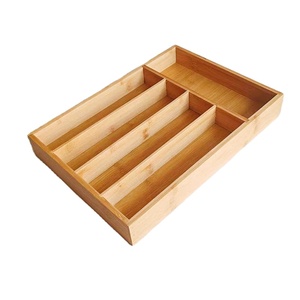 Organisateur de tiroir de cuisine rectangulaire en métal, 4 à 7 compartiments, multifonction, pour couverts, écologique - Product Image 1