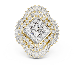 10K Bridal <b>Ring</b> <b>Set</b> in <b>Silver</b> with Matching CZ Band - Product Image 4