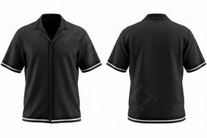 Camisa de Vestir de Manga Corta, Color Liso, Tela Elástica, con Rayas Blancas, Cómoda y Elegante, para Verano, OEM - Product Image 3