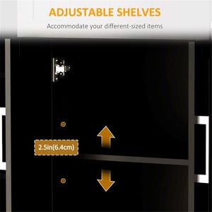 Black Kitchen Cart/Storage Cabinet Kitchen Islands & Carts Product - Product Image 5