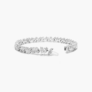 Bracelet tennis fantaisie en diamants de laboratoire cultivés en or blanc - Product Image 3
