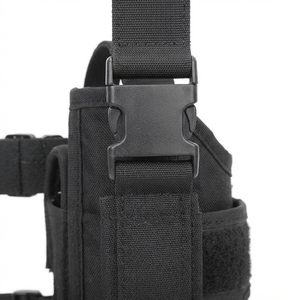Holster tactique en jean imperméable à porter sur la jambe avec sangle d'épaule arquée, double sangle de jambe et fermeture éclair pour la chasse, le camping et les activités de plein air - Product Image 5