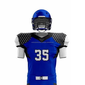 Tenues de football américain personnalisées de haute qualité en twill, à manches courtes, séchage rapide, ensembles de vêtements de sport, service OEM ODM - Product Image 4