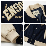 Blouson universitaire en laine et cuir PU pour homme, coupe et couture, avec broderie chenille personnalisée, épais pour l'hiver, par fabricant de vêtements