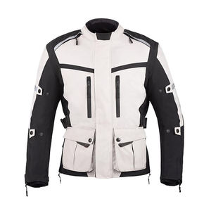 Blouson de moto en polaire imperméable à col montant pour homme - Coupe-vent, respirant, protection hivernale pour le dos, les coudes et les épaules - Product Image 2