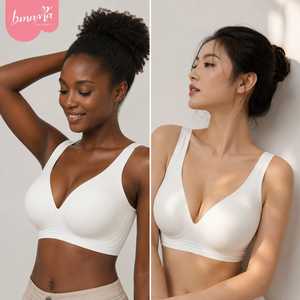Bmama Sujetador de cobertura total sin costuras y suave para mujer, sin aros, transpirable, para uso diario - Product Image 1