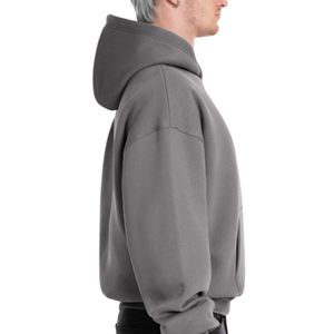 Sweat-shirt à capuche épais 500 GSM pour homme, 100 % coton, épaules tombantes, imprimé floqué, logo personnalisé, OEM ODM, vente en gros - Product Image 4