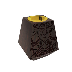 Quemador de incienso árabe de madera tallada de lujo, con copa de metal dorada, quemador de Oud de sobremesa, decoración para el hogar, juego de Mubkhar - Product Image 1