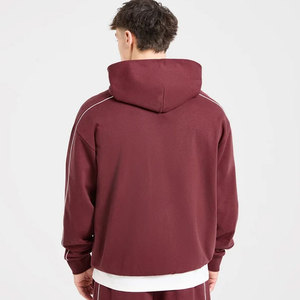 Sudadera con capucha de hombros caídos, de gran gramaje (500 g/m²), talla grande, con forro, para hombre, con cremallera completa, ropa al por mayor de alta calidad, sudaderas streetwear - Product Image 5