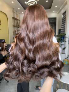 Cheveux humains vietnamiens ondulés perruques libre emmêlement perte Double trame Machine HD dentelle droite Styles crépus numéro de modèle Genius trame - Product Image 2