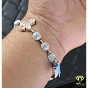 Luxury Cross <b>Infinity</b> Link Tennis <b>Bracelet</b> Shaped Lab Grown Diamonds Iced 925 Sterling Silver Classic Religious Party Fashion - Product Image 5