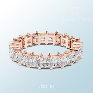 Bague solitaire élégante en or blanc, diamants de laboratoire taille princesse certifiés IGI, cadeau de luxe pour fiançailles, anniversaire, mariage - Product Image 4