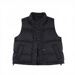 Chaleco de moda para mujer, estilo coreano, informal, con cremallera, cuello alto, sin mangas, para otoño e invierno - Product Image 2