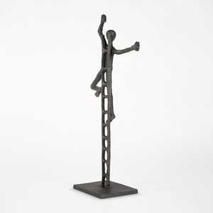 Modern Cast Aluminum Vertical Handcrafted Tabletop Sculpture Art Vase for Housewarming Home <b>Decor</b> Gift - Product Image 4
