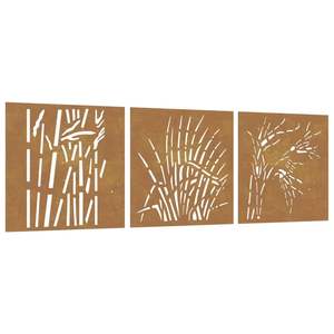 Décoration murale de jardin en acier Corten rouillé moyen, produit d'art métallique élégant - Product Image 2